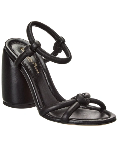 Shop Gianvito Rossi 95 Leather Sandal In Black