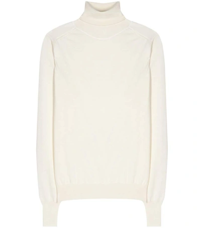 Shop Victoria Beckham Wool Turtleneck Sweater In White