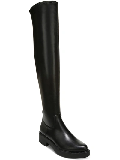 Shop Circus By Sam Edelman Nat Womens Faux Leather Tall Over-the-knee Boots In Black