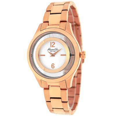 Shop Kenneth Cole Women's Silver Dial Watch In Beige