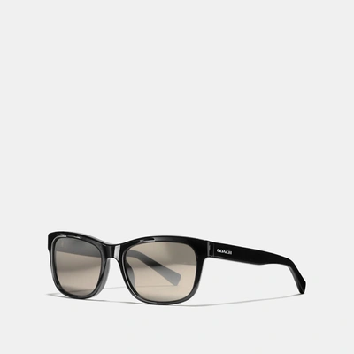 Shop Coach Outlet Hudson Rectangle Sunglasses In Black