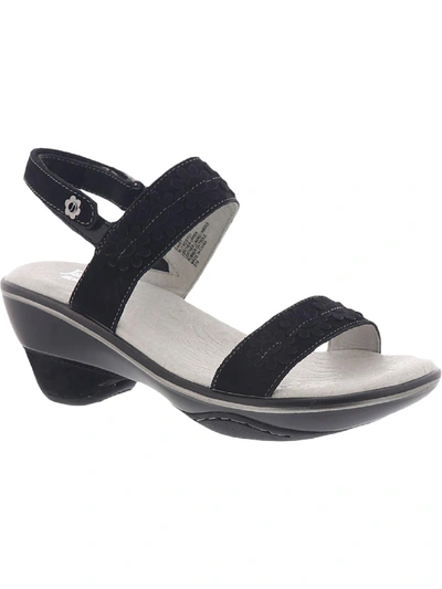 Shop Jambu Daisy Womens Leather Adjustable Heel Sandals In Black
