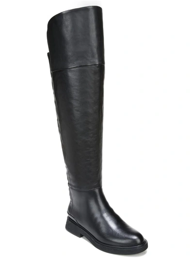 Shop Franco Sarto Battina Womens Leather Wide Calf Knee-high Boots In Black