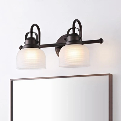 Jonathan Y Virginia 17.25" 2-light Metal/glass Led Vanity Light