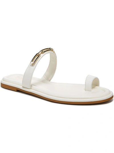 Shop Franco Sarto Jade Womens Faux Leather Slip On Pool Slides In White