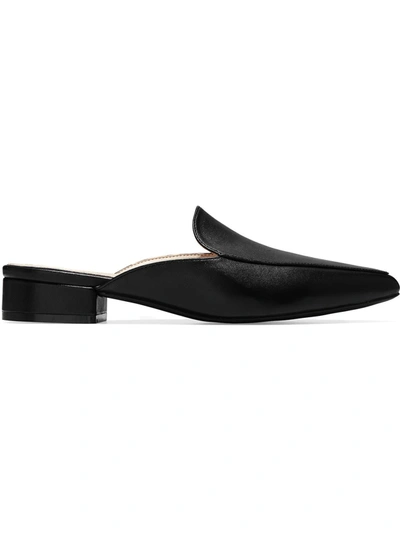 Shop Cole Haan Piper Womens Leather Pointed Toe Mules In Black