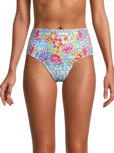 Johnny Was Pearce High Waist Bikini Bottom In Multi