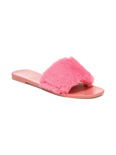 Shop Circus By Sam Edelman Everette Womens Cozy Faux Fur Jelly Sandals In Pink