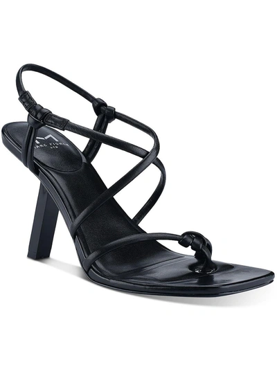 Shop Marc Fisher Ltd Gadella Womens Leather Thong Heels In Black