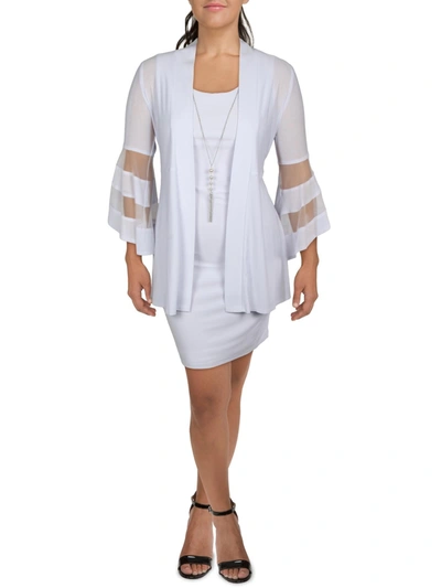 Shop R & M Richards Womens Knit 2pc Dress Suit In White