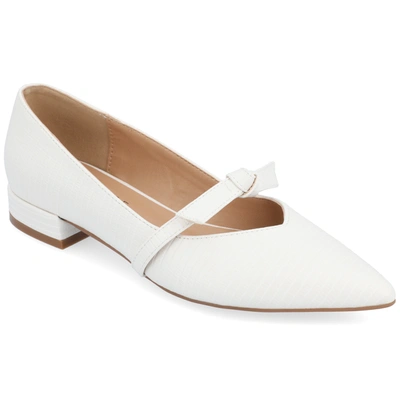 Shop Journee Collection Collection Women's Cait Wide Width Flats In White