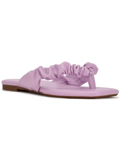 Shop Nine West Womens Thong Slip On Flip-flops In Purple