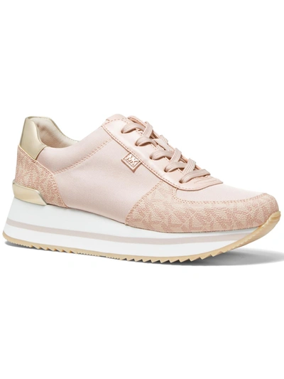Shop Michael Michael Kors Monique Trainer Womens Fitness Lifestyle Casual And Fashion Sneakers In Pink
