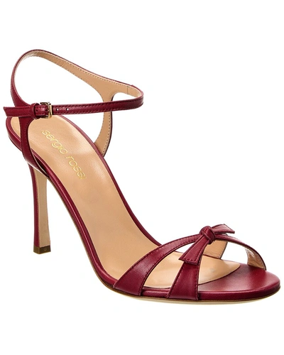 Shop Sergio Rossi Leather Sandal In Red