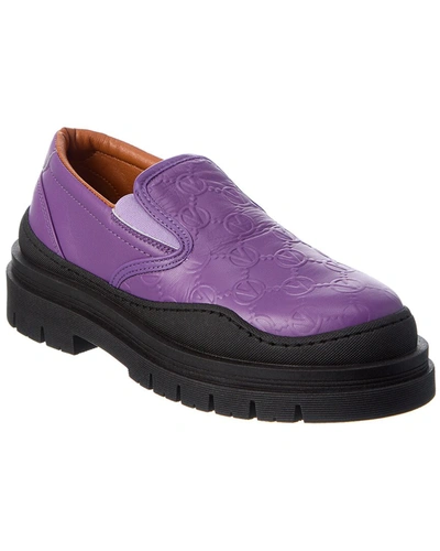 Shop Valentino By Mario Valentino Agnes Leather Slip-on Sneaker In Purple