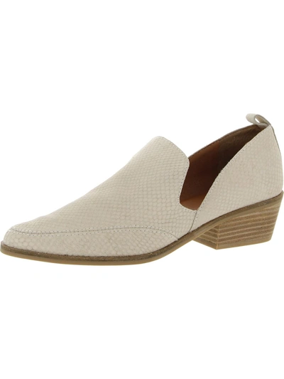 Shop Lucky Brand Mahzan Womens Comfort Insole Slip On Loafer Heels In White