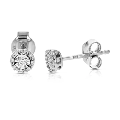 Vir Jewels 1/10 Cttw Lab Grown Diamond Stud Earrings .925 Sterling Silver Prong Set In Silver