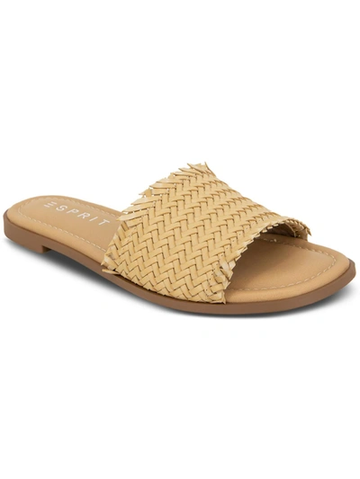 Shop Esprit Summer Womens Woven Peep-toe Slide Sandals In White