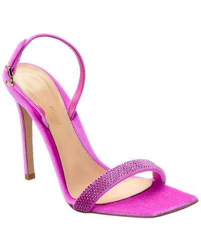 Shop Gianvito Rossi Britney 150 Velvet Sandal In Pink