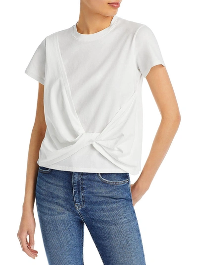 Shop Amur Zahra Womens Organic Cotton Twist T-shirt In White