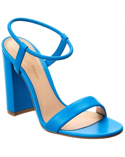 Shop Gianvito Rossi Nadia 100 Leather Sandal In Blue