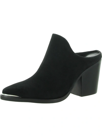 Shop Steve Madden Cando Womens Leather Slip On Mules In Black
