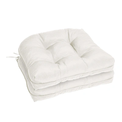 Puredown Peace Nest Outdoor 2 Pack 6" Thick Tufted Wicker Seat Cushion Sets Waterproof