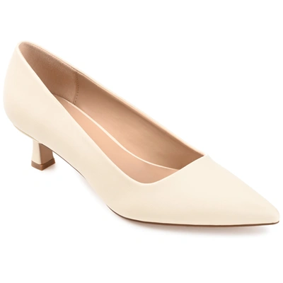 Shop Journee Collection Collection Women's Celica Wide Width Pump In Beige