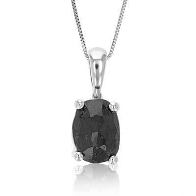 Shop Vir Jewels 2 Cttw Oval Shape Black Diamond Pendant Necklace Sterling Silver With Chain