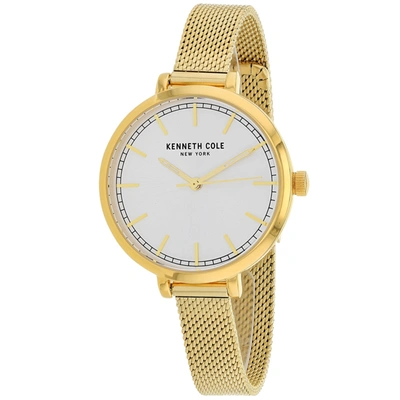 Shop Kenneth Cole Women's Silver Dial Watch In White