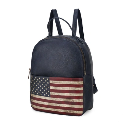 Shop Mkf Collection By Mia K Briella Vegan Leather Women's Flag Backpack In Multi