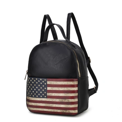 Shop Mkf Collection By Mia K Briella Vegan Leather Women's Flag Backpack In Multi