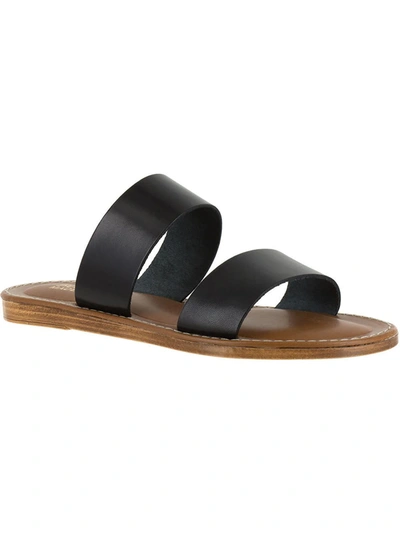Shop Bella Vita Imo Italy Womens Leather Slip On Slide Sandals In Black