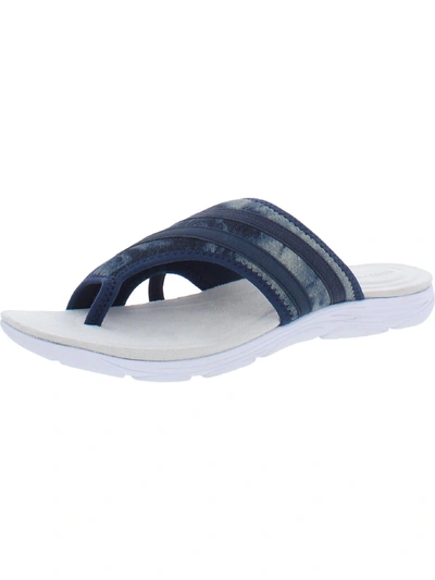 Shop Easy Spirit Lola 2 Womens Flip Flop Cushioned Slide Sandals In Blue
