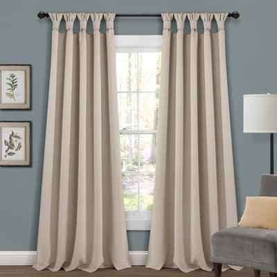 Shop Lush Decor Insulated Knotted Tab Top Blackout Window Curtain Panel Set