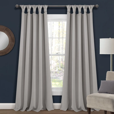 Shop Lush Decor Insulated Knotted Tab Top Blackout Window Curtain Panel Set