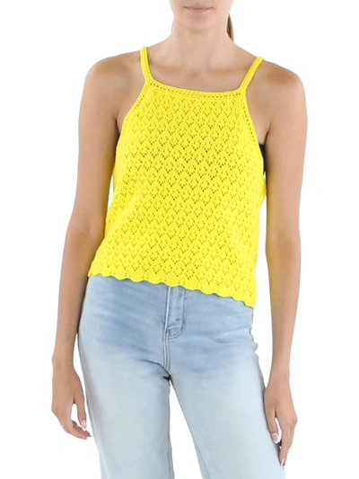 Shop French Connection Womens Crochet Cropped Tank Top In Multi