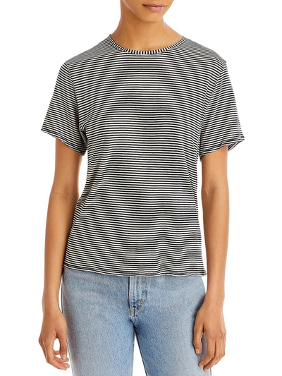 Shop Rag & Bone Michal Womens Linen Striped T-shirt In Multi