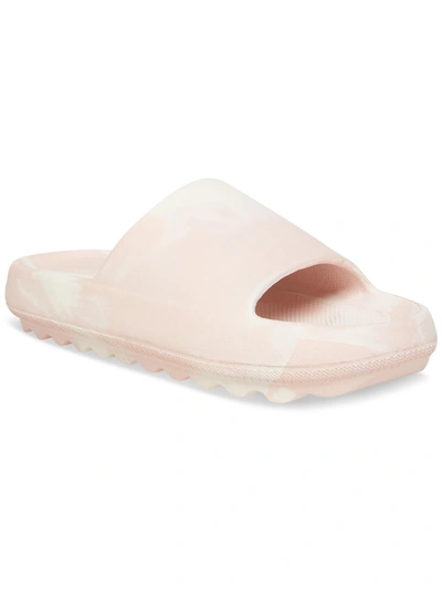 Cool Planet By Steve Madden Cloudd Womens Recycled Slip On Pool Slides In Beige