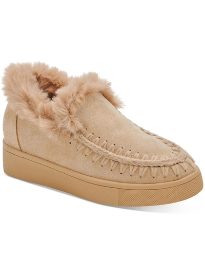 Aqua College Albina Womens Cow Suede Faux Fur Shooties In Multi