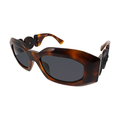 Shop Versace Ve 4425u 521787 54mm Unisex Irregular Sunglasses In Brown