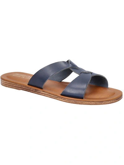 Shop Bella Vita Dov-italy Womens Leather Slip On Slide Sandals In Multi