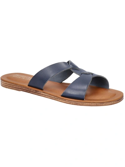Bella Vita Dov-italy Womens Leather Slip On Slide Sandals In Multi