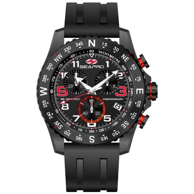 Seapro Men's Gallantry Black Dial Watch In Black