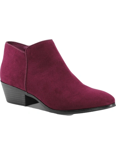 Shop Style & Co Wileyy Womens Faux Suede Comfort Booties In Black