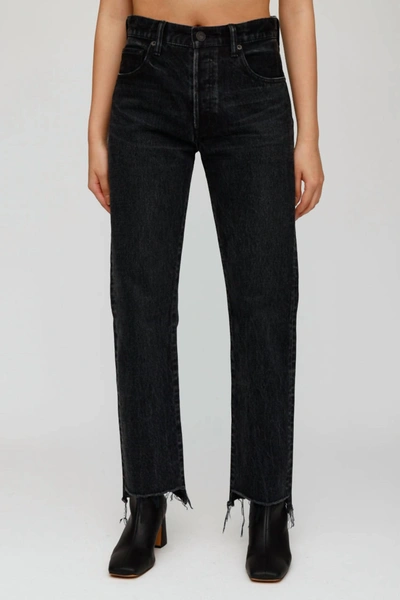 Shop Moussy Northville Straight Jeans In Black