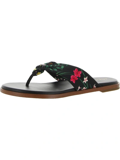 Shop Cole Haan Fiona Womens Floral Slide Thong Sandals In Multi