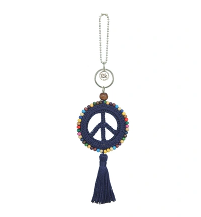 The Sak Yarnicharmz Crochet Heart Dangle In Blue