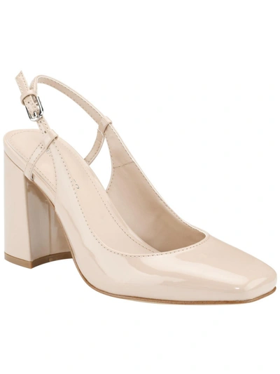 Shop Marc Fisher Valana Womens Patent Square Toe Pumps In White