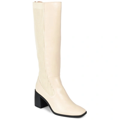Shop Journee Collection Collection Women's Tru Comfort Foam Extra Wide Calf Winny Boot In Beige